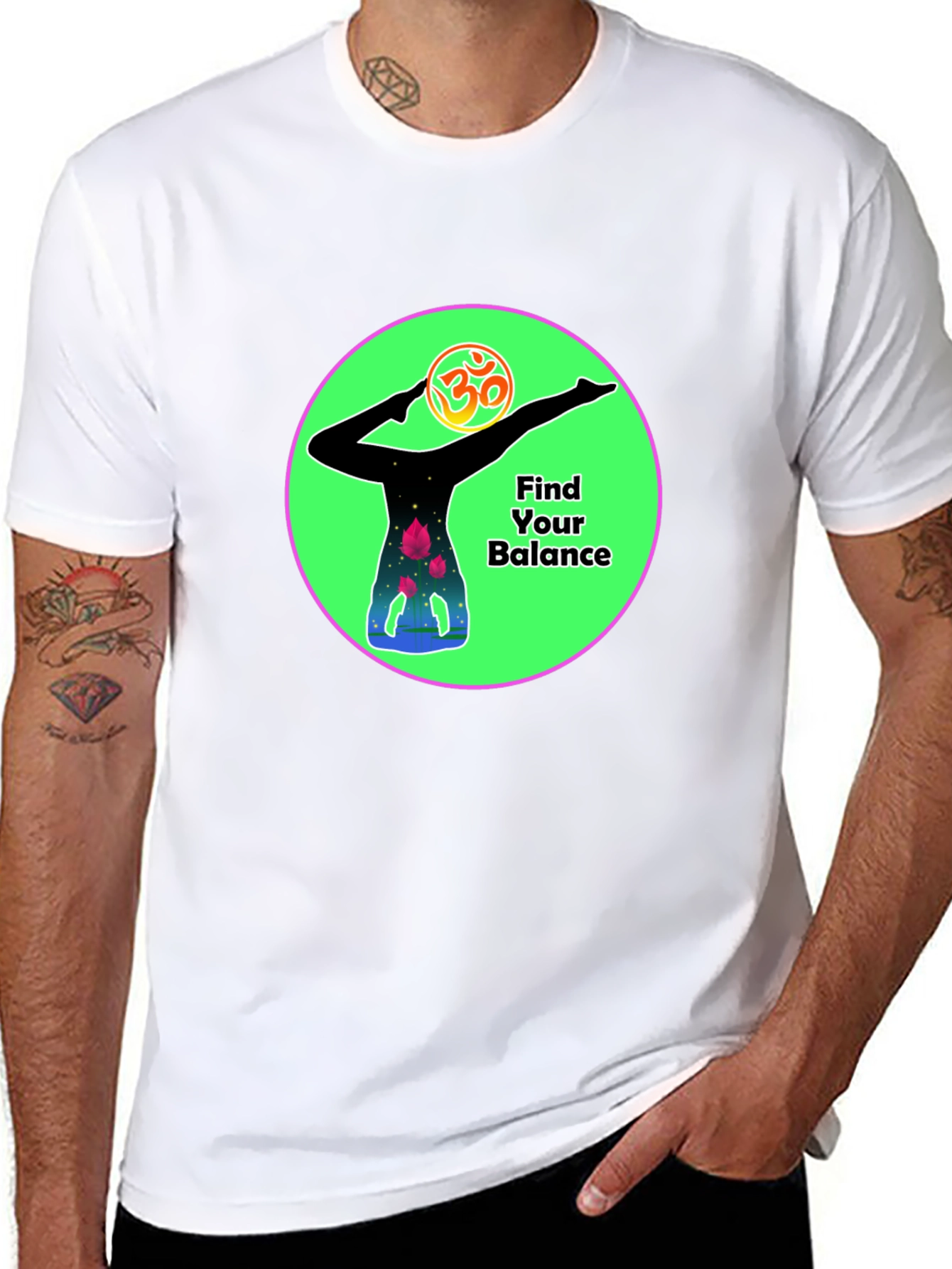 Camiseta Negra Yoga Encuentra tu equilibrio