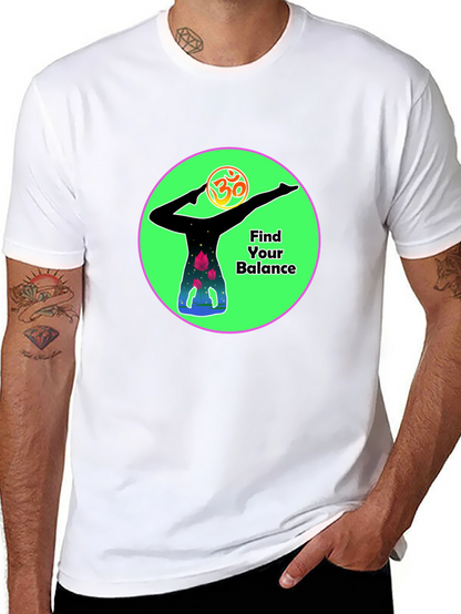 Camiseta Negra Yoga Encuentra tu equilibrio