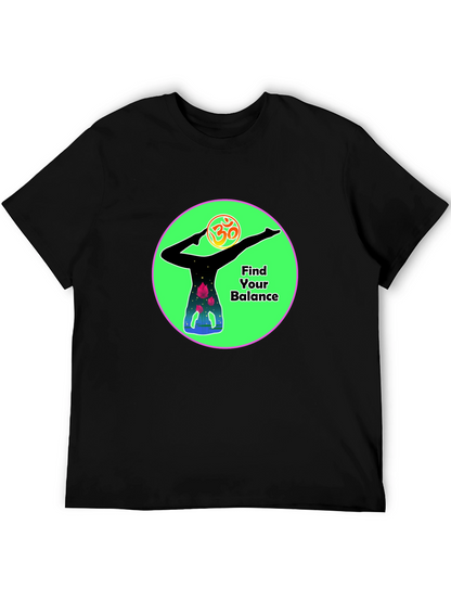 Camiseta Negra Yoga Encuentra tu equilibrio