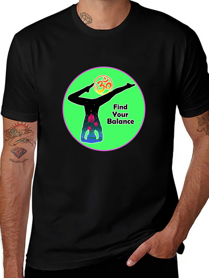 Camiseta Negra Yoga Encuentra tu equilibrio