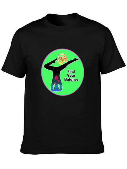 Camiseta Negra Yoga Encuentra tu equilibrio