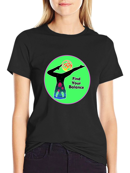 Camiseta Negra Yoga Encuentra tu equilibrio