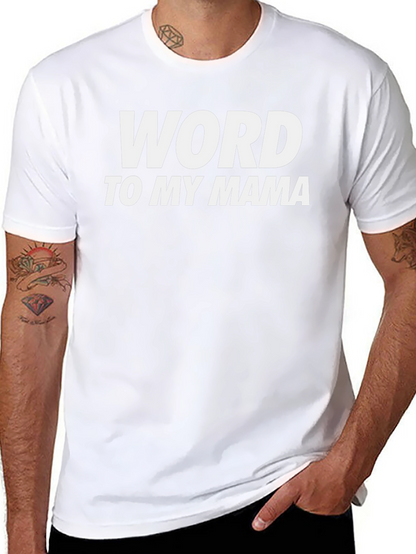 Camiseta Negra Word to My Mama Casual