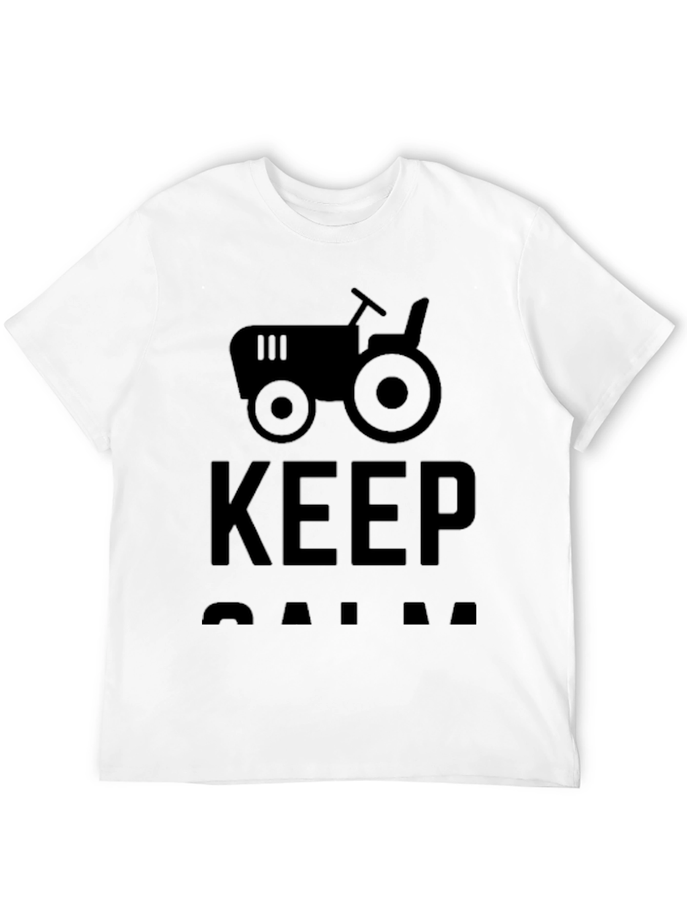 Camiseta Negra Keep Calm con Tractor