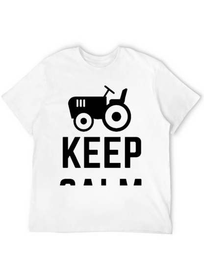 Camiseta Negra Keep Calm con Tractor