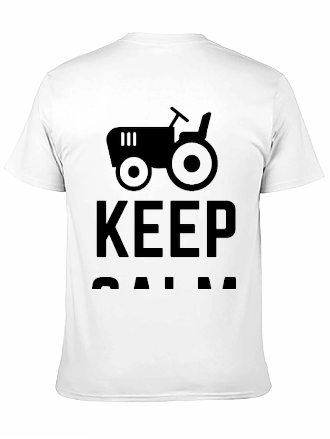 Camiseta Negra Keep Calm con Tractor