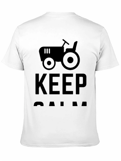 Camiseta Negra Keep Calm con Tractor