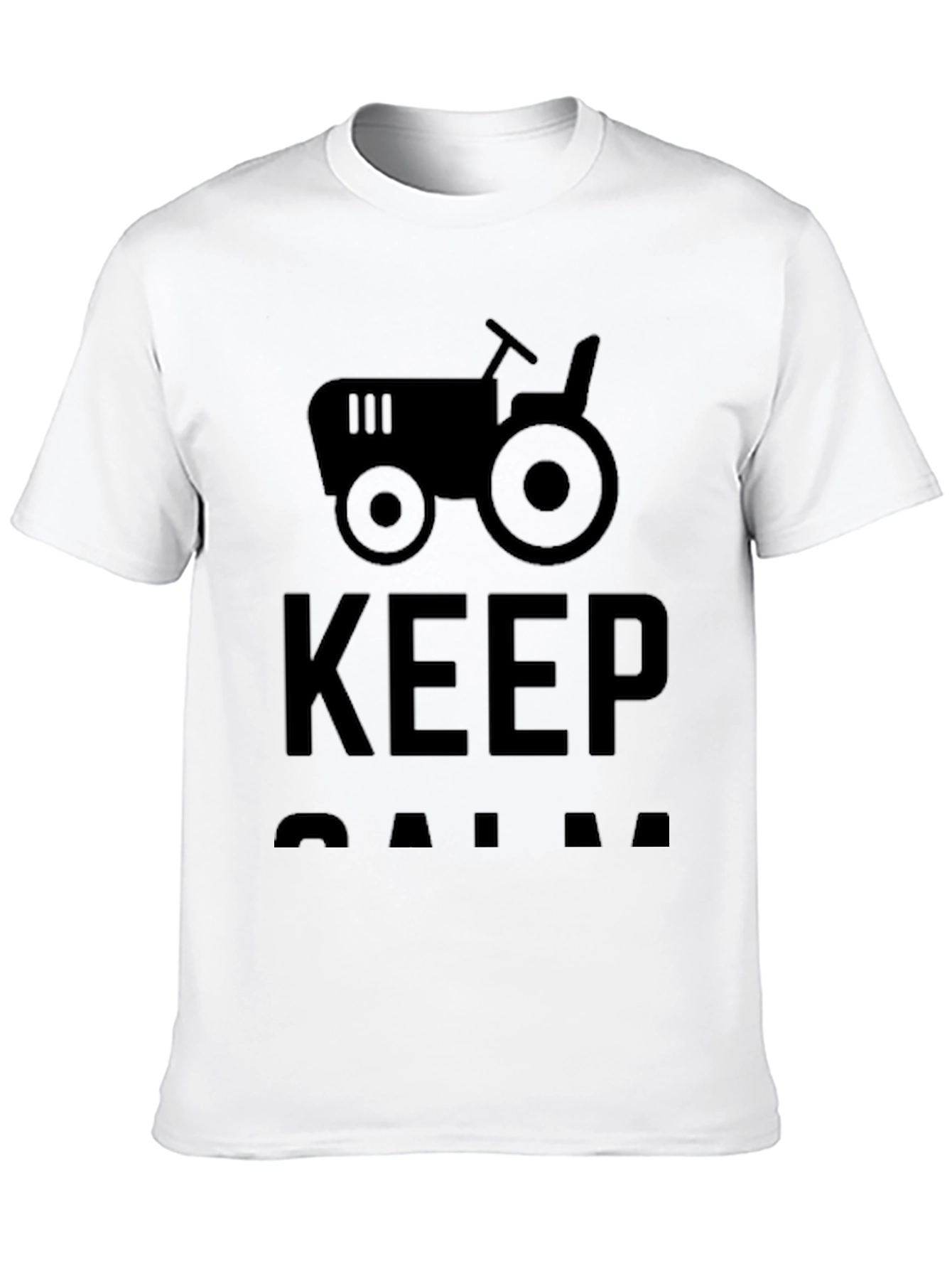 Camiseta Negra Keep Calm con Tractor