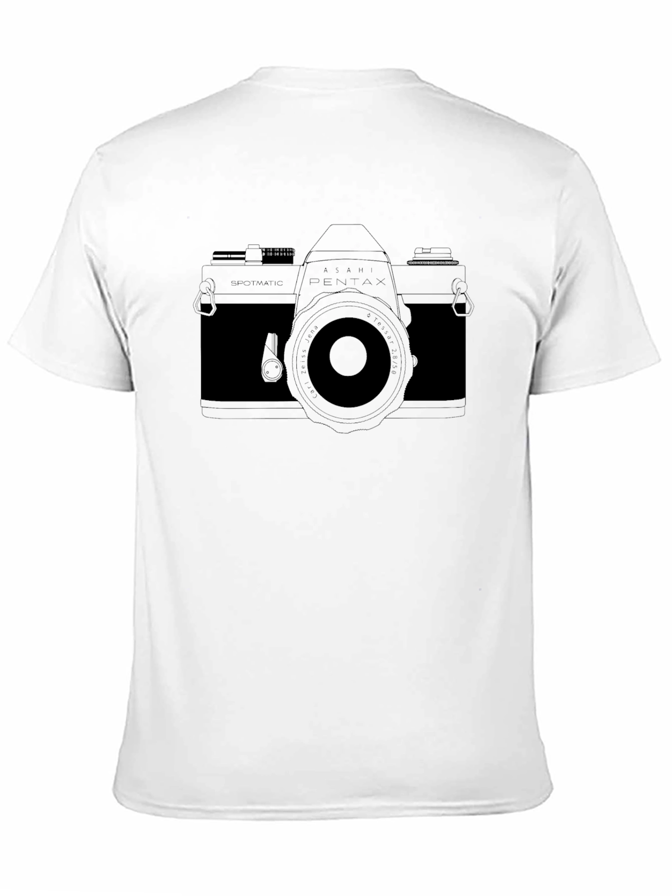 Camiseta Negra con Diseño de Cámara Retro