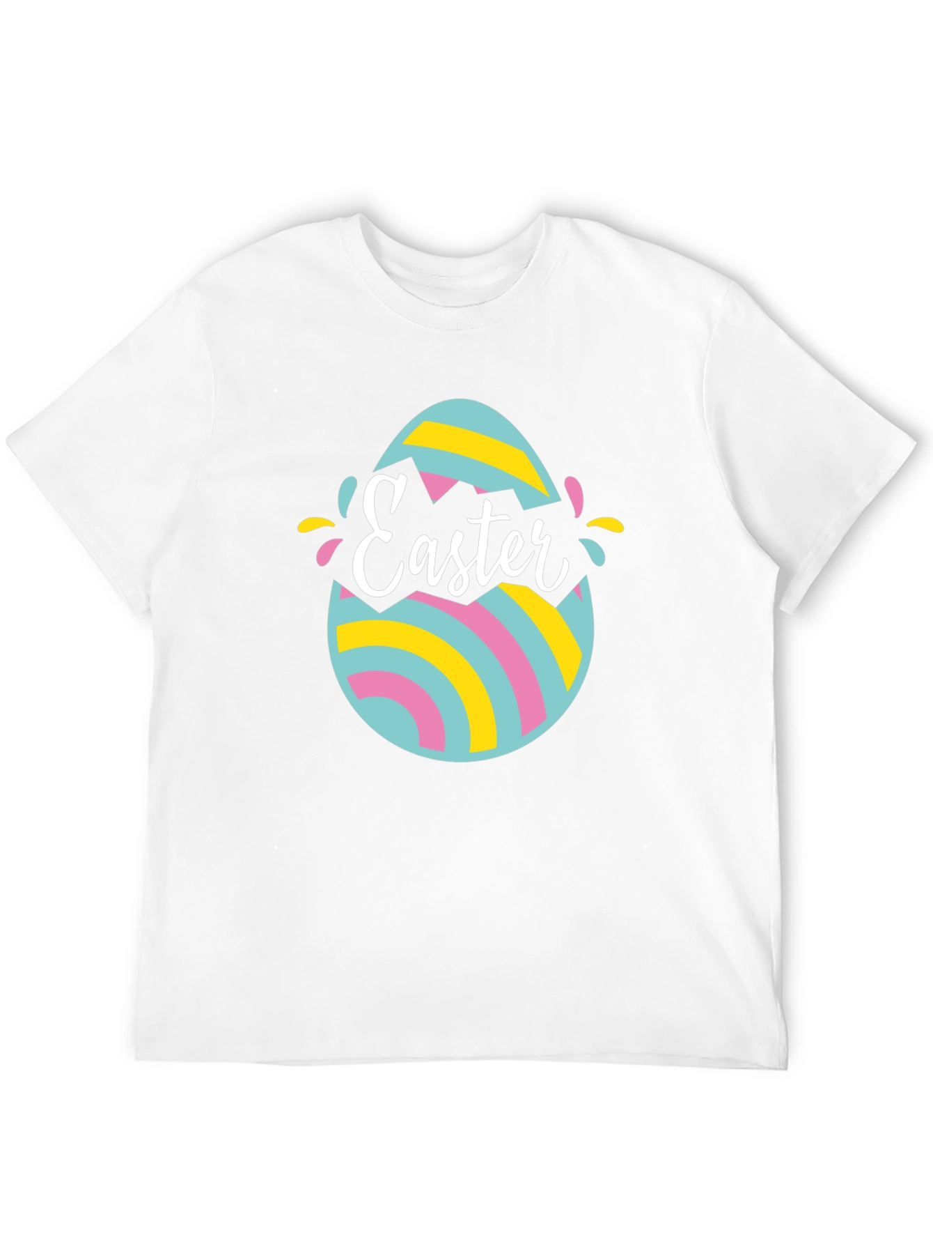 Camiseta Negra con Diseño de Huevo de Pascua