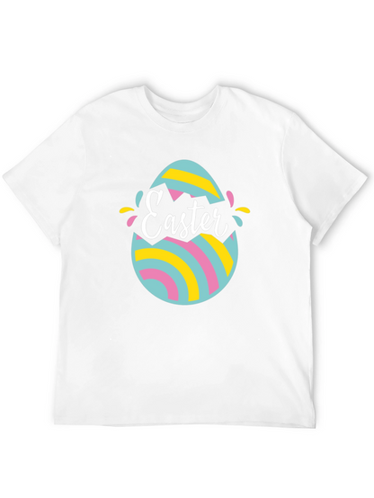 Camiseta Negra con Diseño de Huevo de Pascua