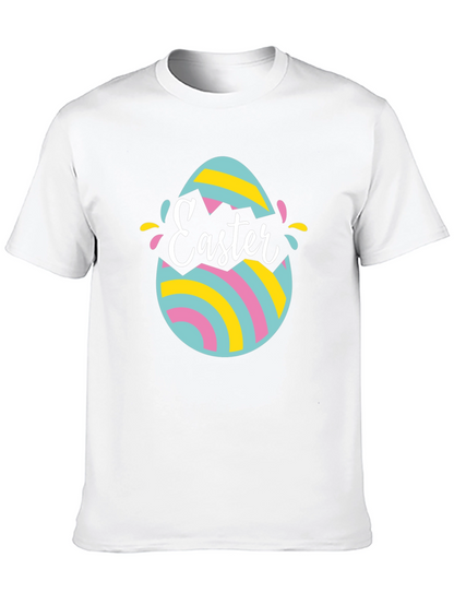 Camiseta Negra con Diseño de Huevo de Pascua