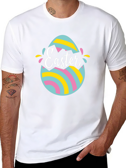 Camiseta Negra con Diseño de Huevo de Pascua