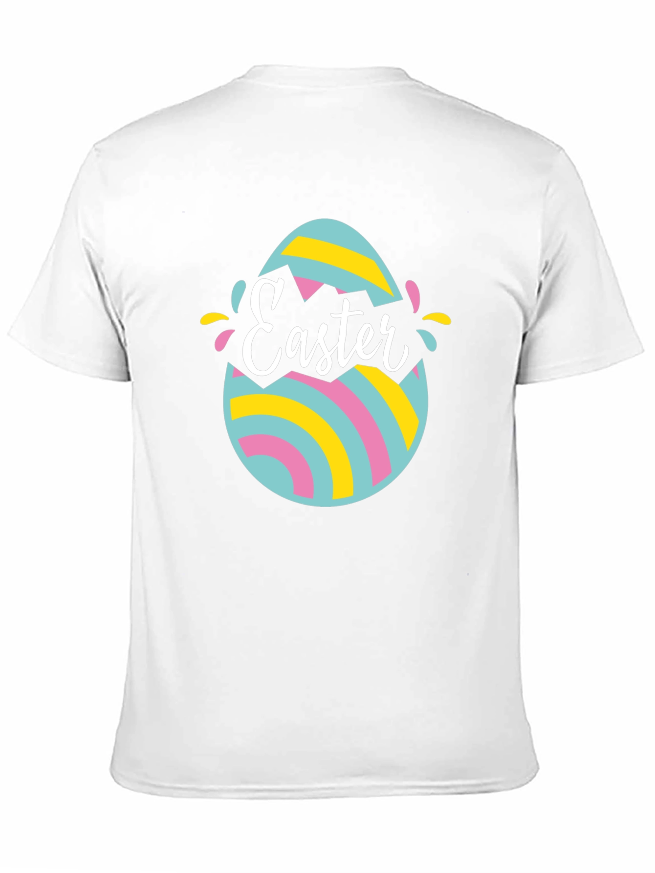 Camiseta Negra con Diseño de Huevo de Pascua