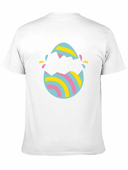 Camiseta Negra con Diseño de Huevo de Pascua