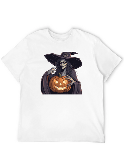 Camiseta Negra Halloween Bruja Calabaza