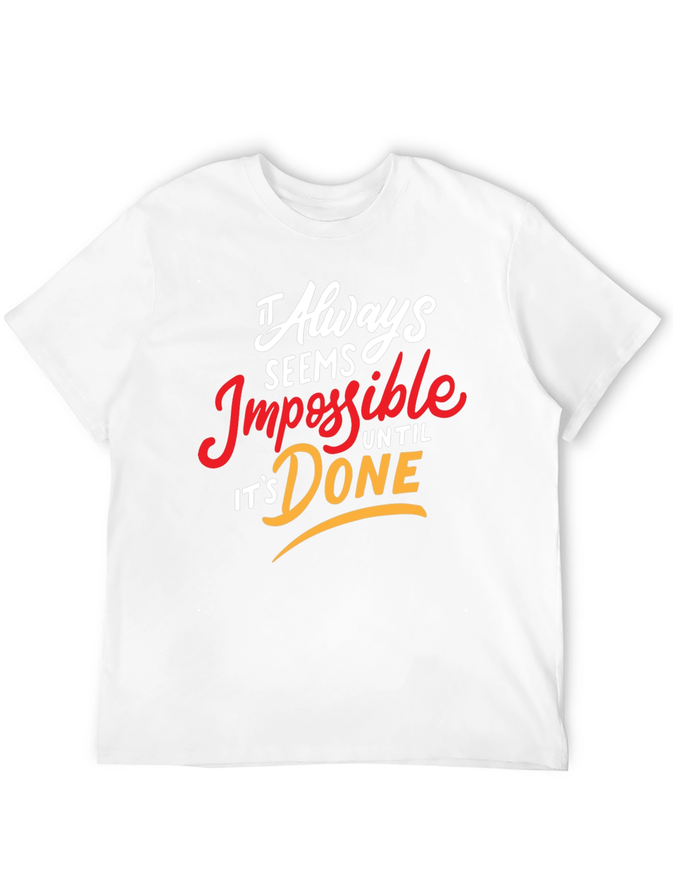 Camiseta Negra Motivacional: Siempre Imposible Hasta Que Se Hace
