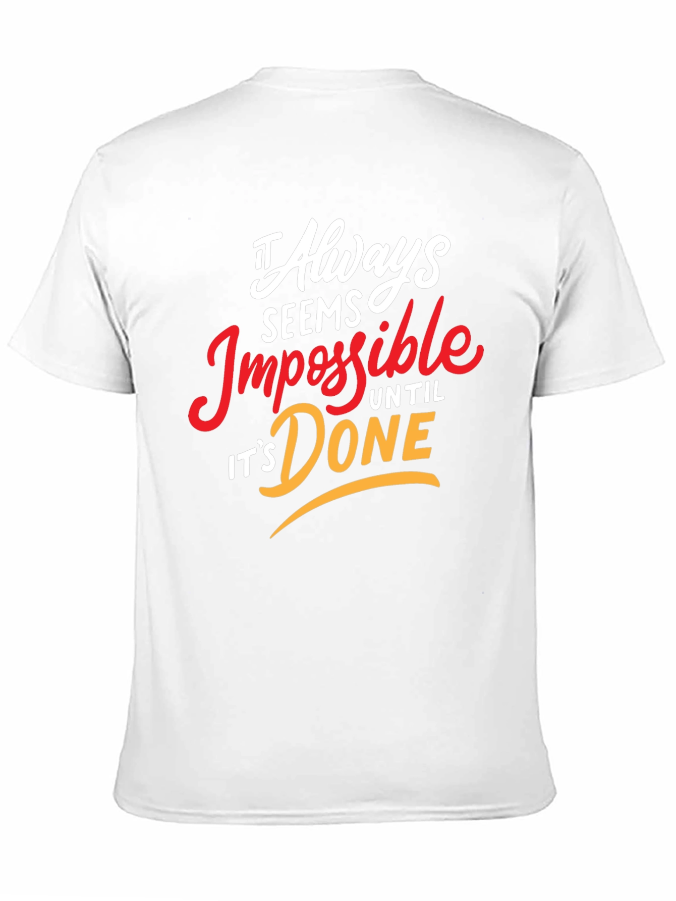 Camiseta Negra Motivacional: Siempre Imposible Hasta Que Se Hace