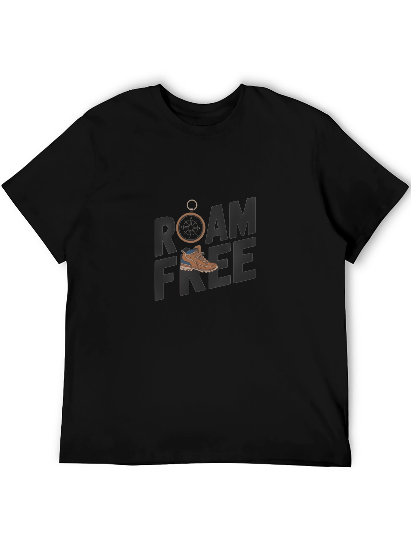 Camiseta Negra Roam Free Aventurera