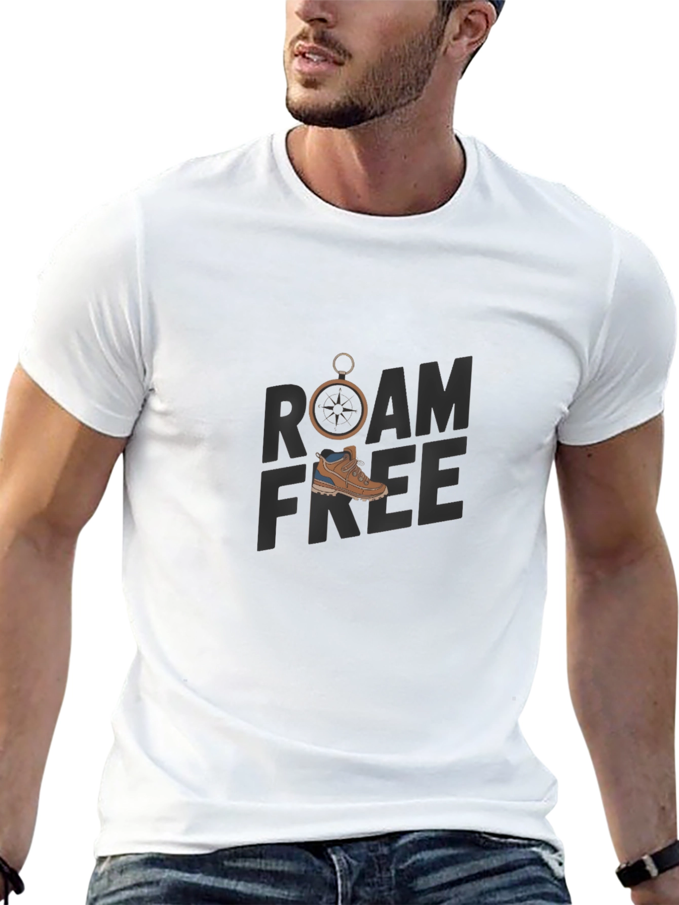 Camiseta Negra Roam Free Aventurera