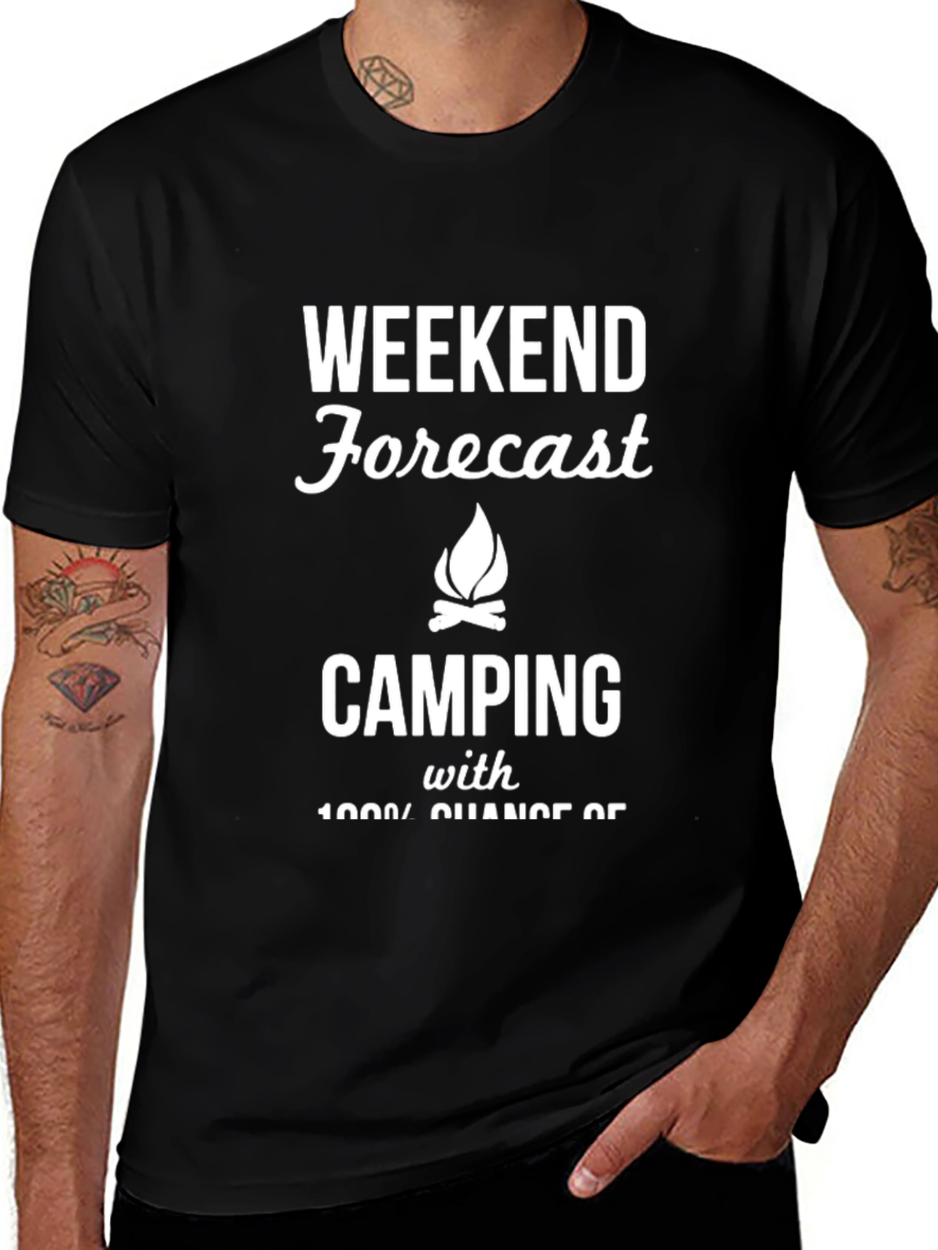 Camiseta Negra Forecast Camping