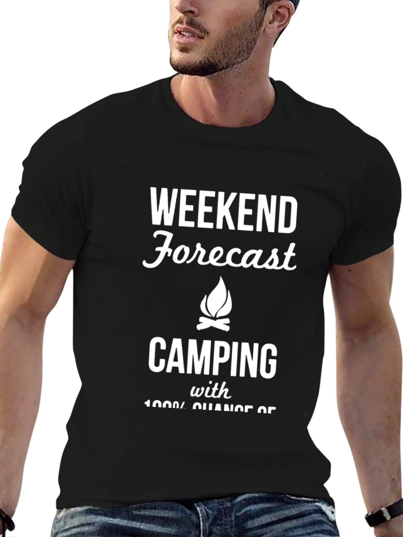 Camiseta Negra Forecast Camping