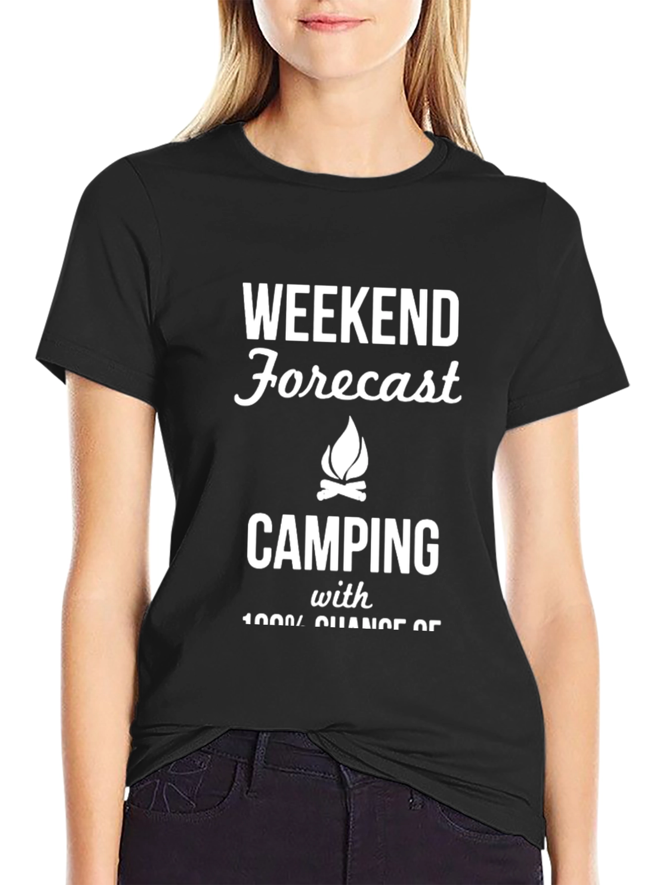 Camiseta Negra Forecast Camping