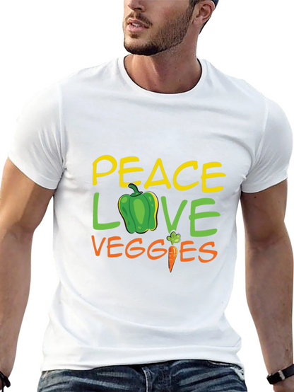 Camiseta Negra - Paz Amor Vegetales