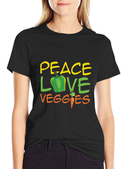 Camiseta Negra - Paz Amor Vegetales