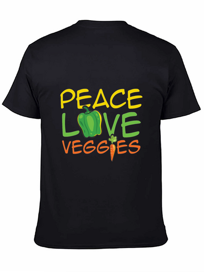 Camiseta Negra - Paz Amor Vegetales