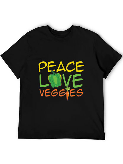 Camiseta Negra - Paz Amor Vegetales