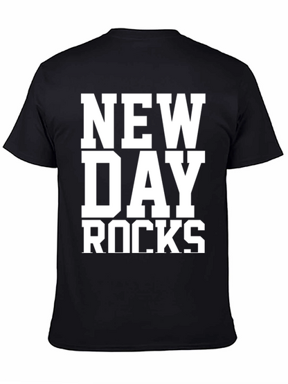 Camiseta Negra New Day Rocks para Hombre