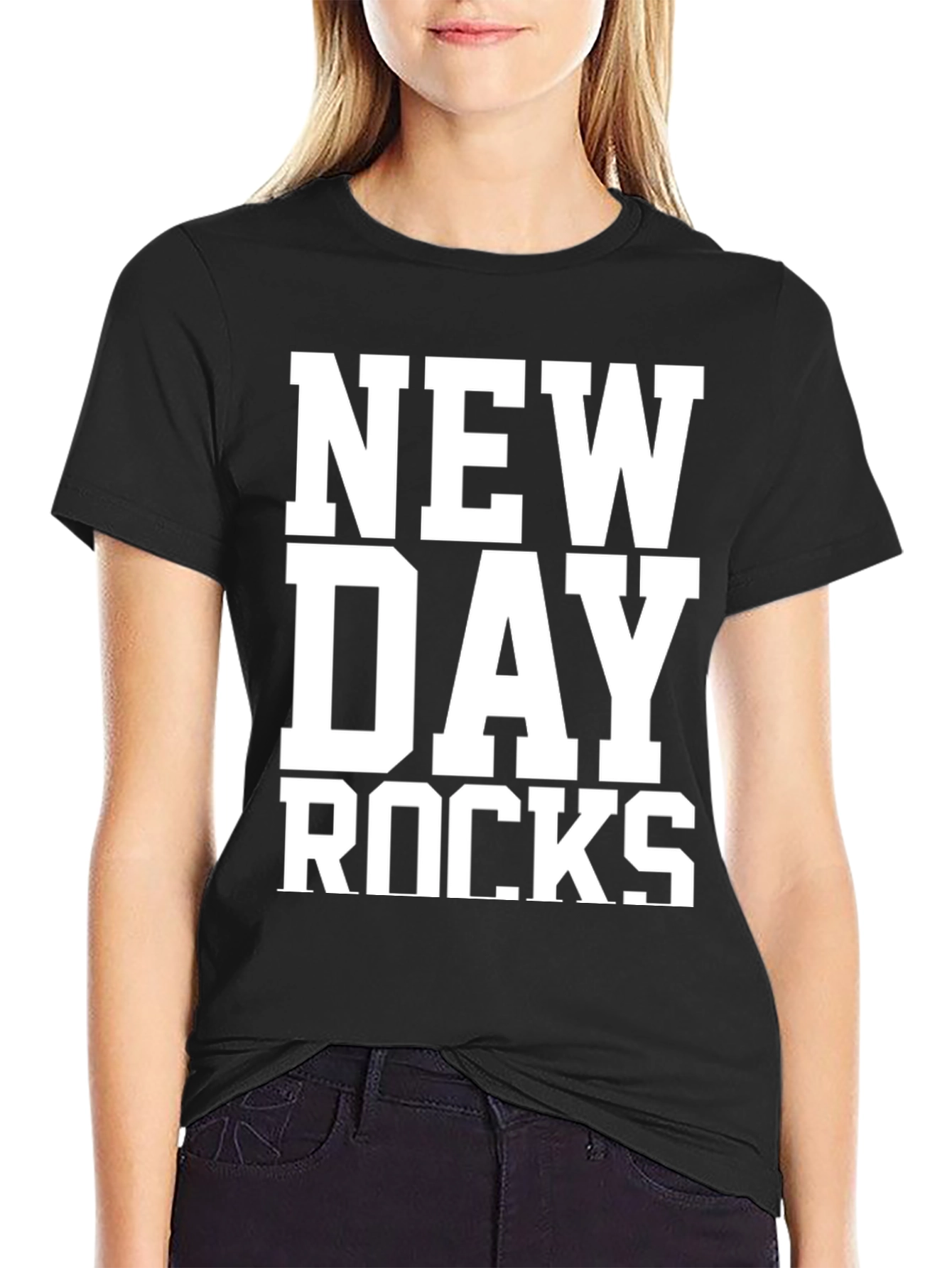 Camiseta Negra New Day Rocks para Hombre