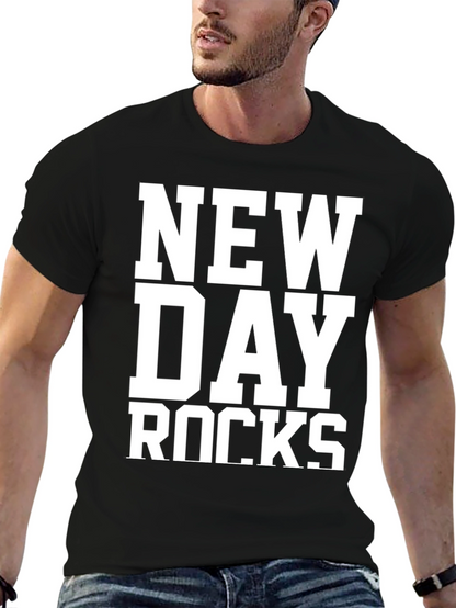 Camiseta Negra New Day Rocks para Hombre