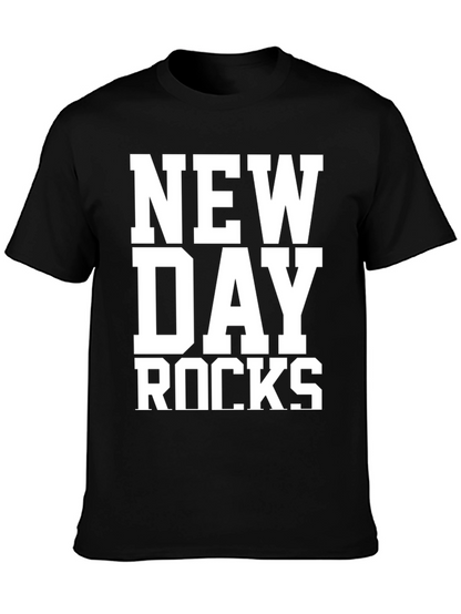 Camiseta Negra New Day Rocks para Hombre