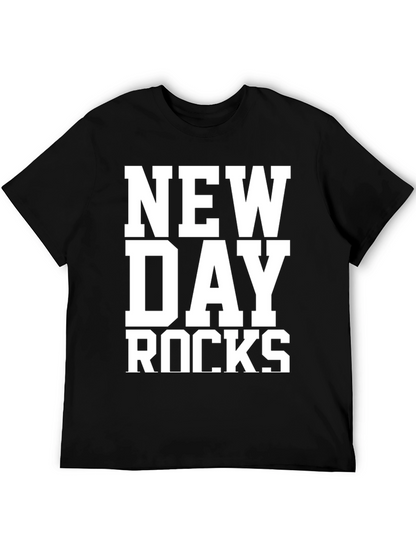 Camiseta Negra New Day Rocks para Hombre