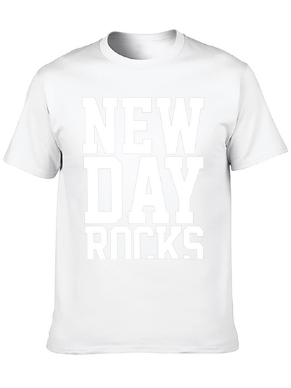 Camiseta Negra New Day Rocks para Hombre