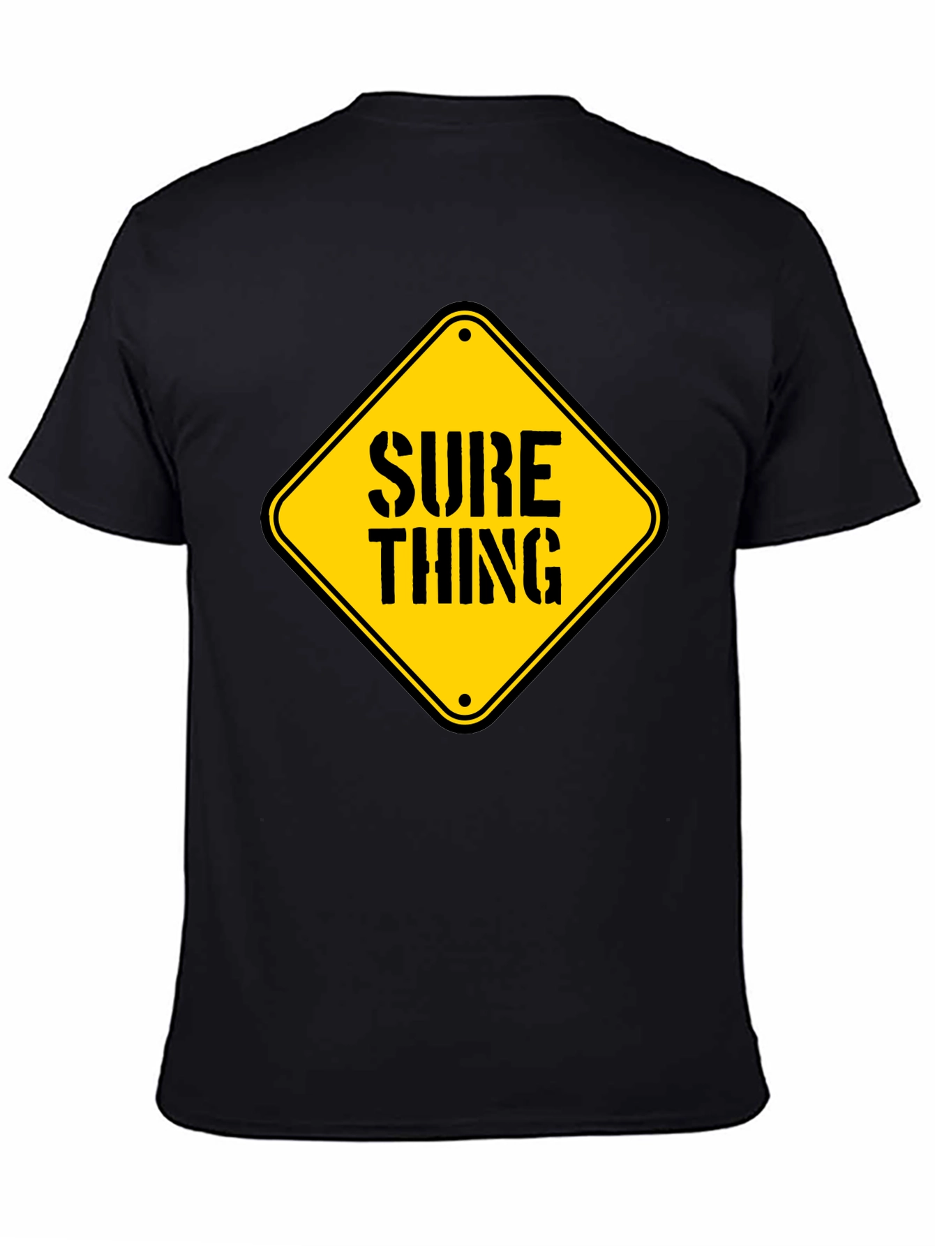 Camiseta Negra con Diseño Sure Thing