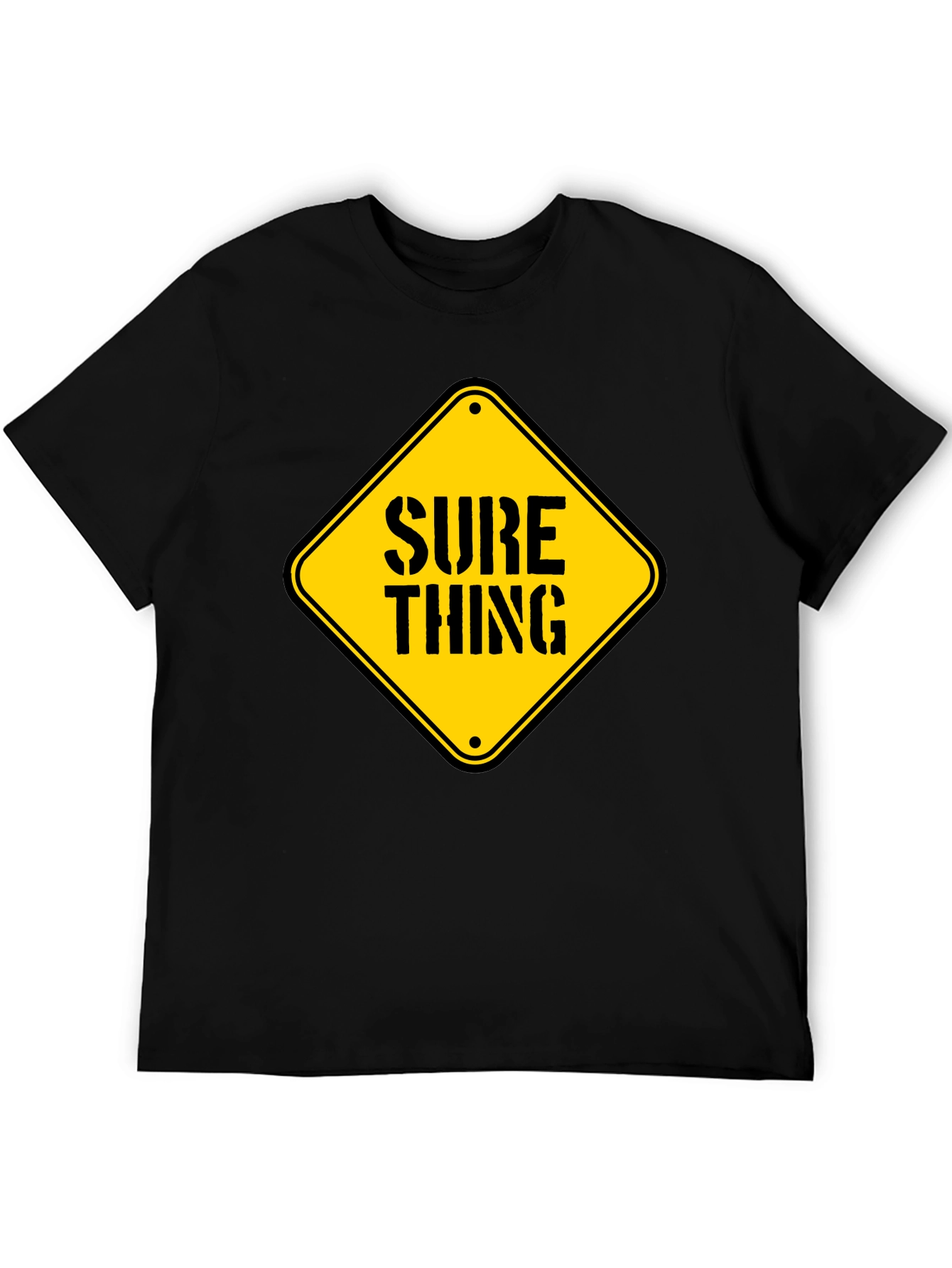 Camiseta Negra con Diseño Sure Thing