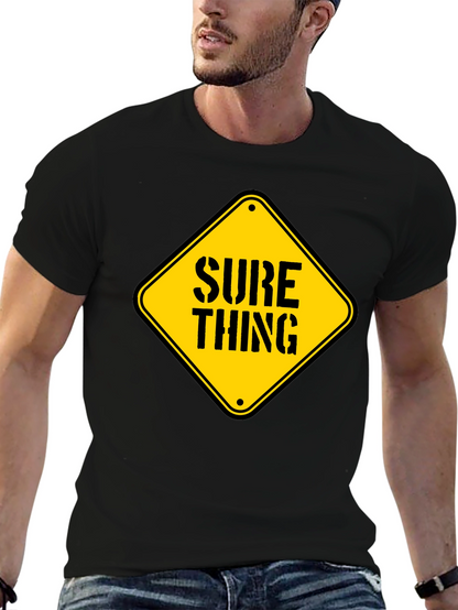 Camiseta Negra con Diseño Sure Thing