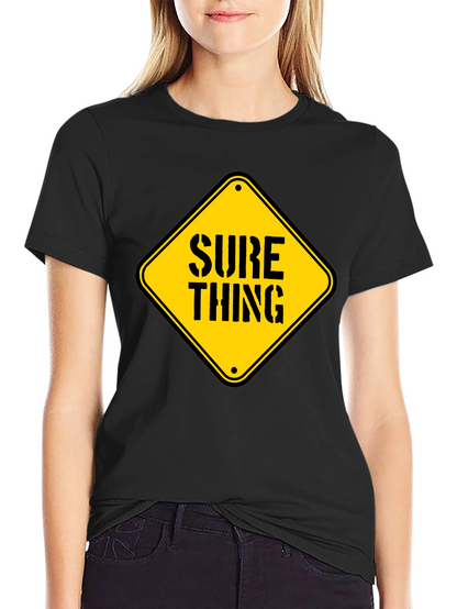 Camiseta Negra con Diseño Sure Thing