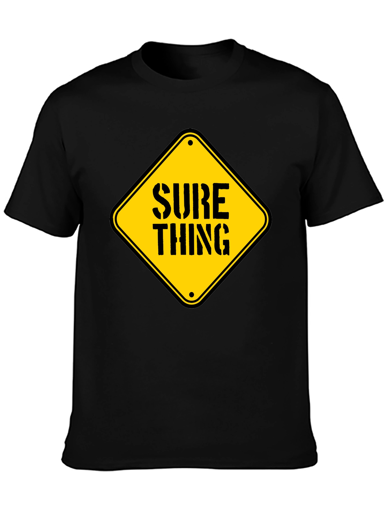 Camiseta Negra con Diseño Sure Thing