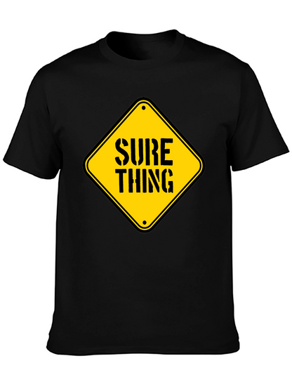 Camiseta Negra con Diseño Sure Thing