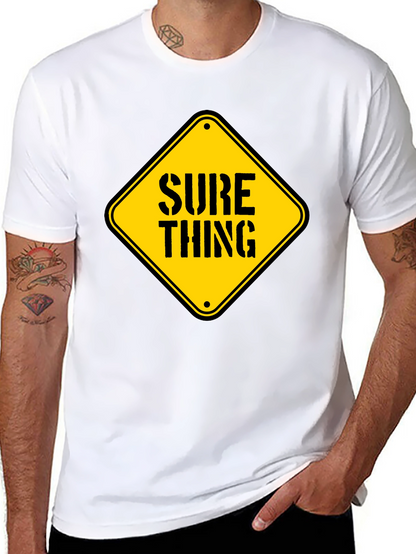 Camiseta Negra con Diseño Sure Thing