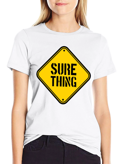 Camiseta Negra con Diseño Sure Thing