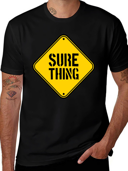 Camiseta Negra con Diseño Sure Thing