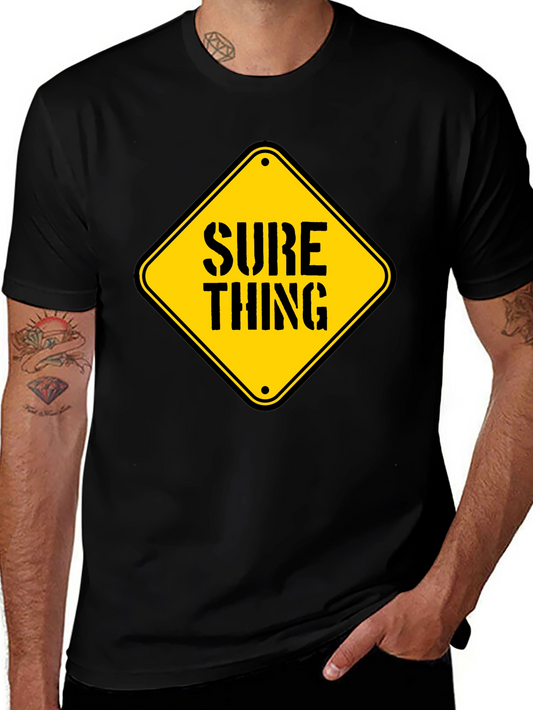 Camiseta Negra con Diseño Sure Thing