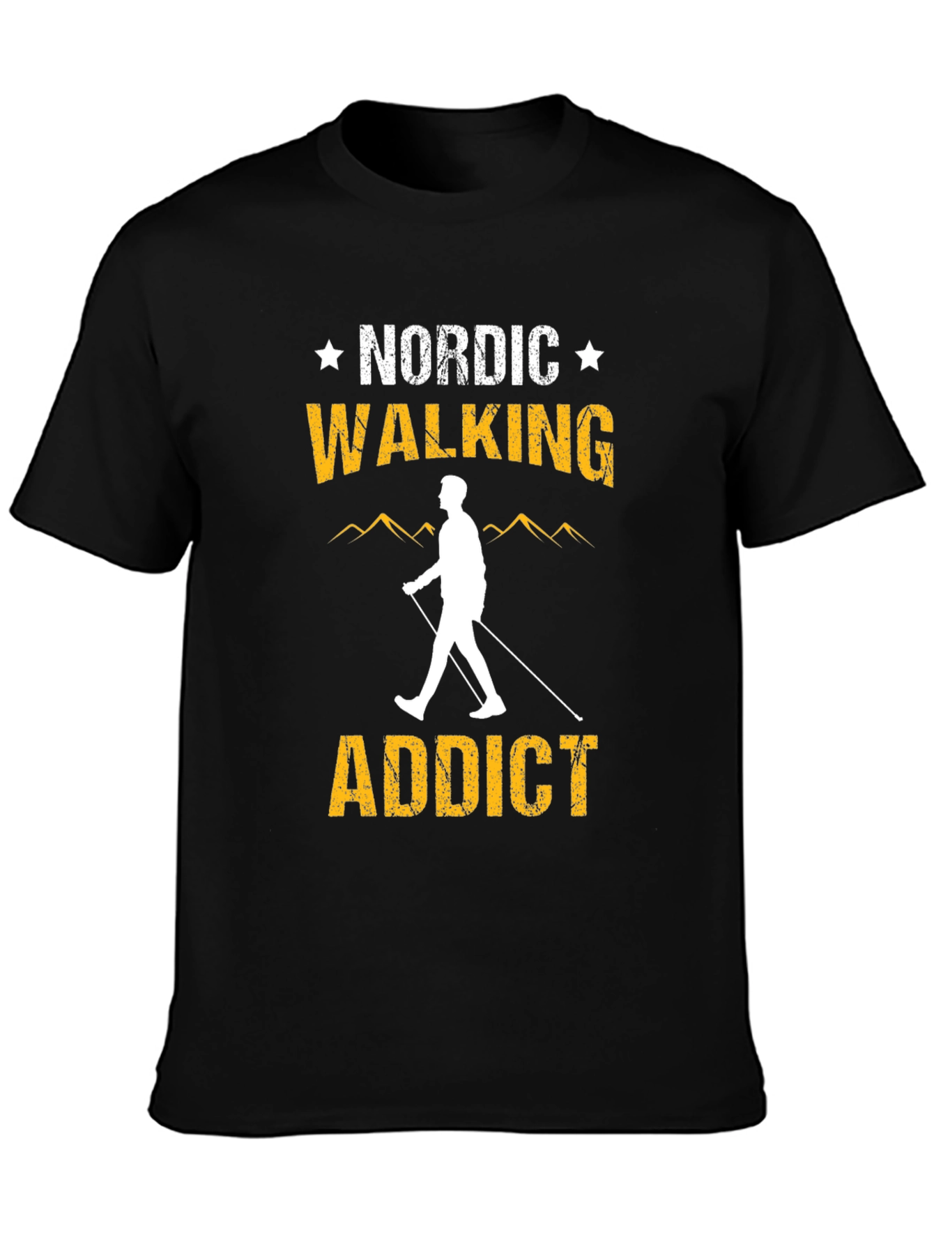 Camiseta Negra Nordic Walking Addict