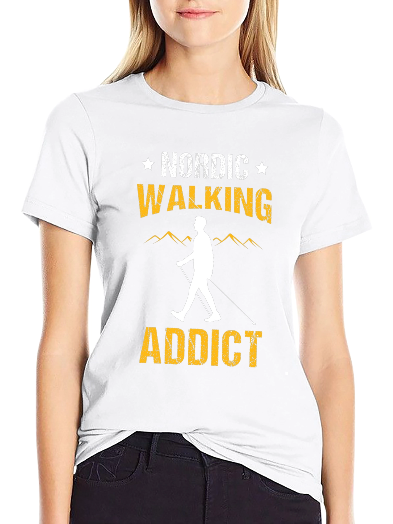 Camiseta Negra Nordic Walking Addict