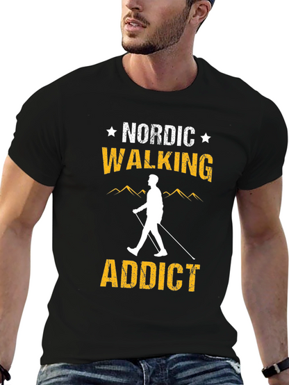 Camiseta Negra Nordic Walking Addict